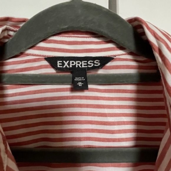 Express Classic Portofino Shirt - Red/White Stripes, Size: Med - Picture 2 of 3